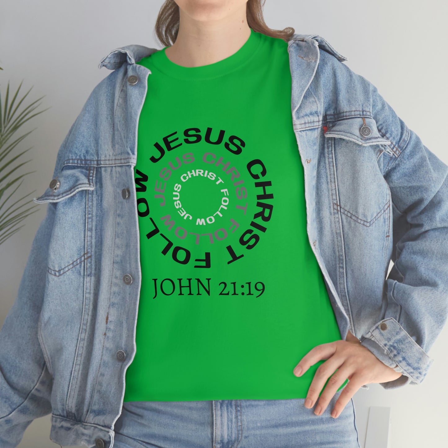 Follow Jesus Christ Unisex Adult T-shit -Unisex Heavy Cotton Tee