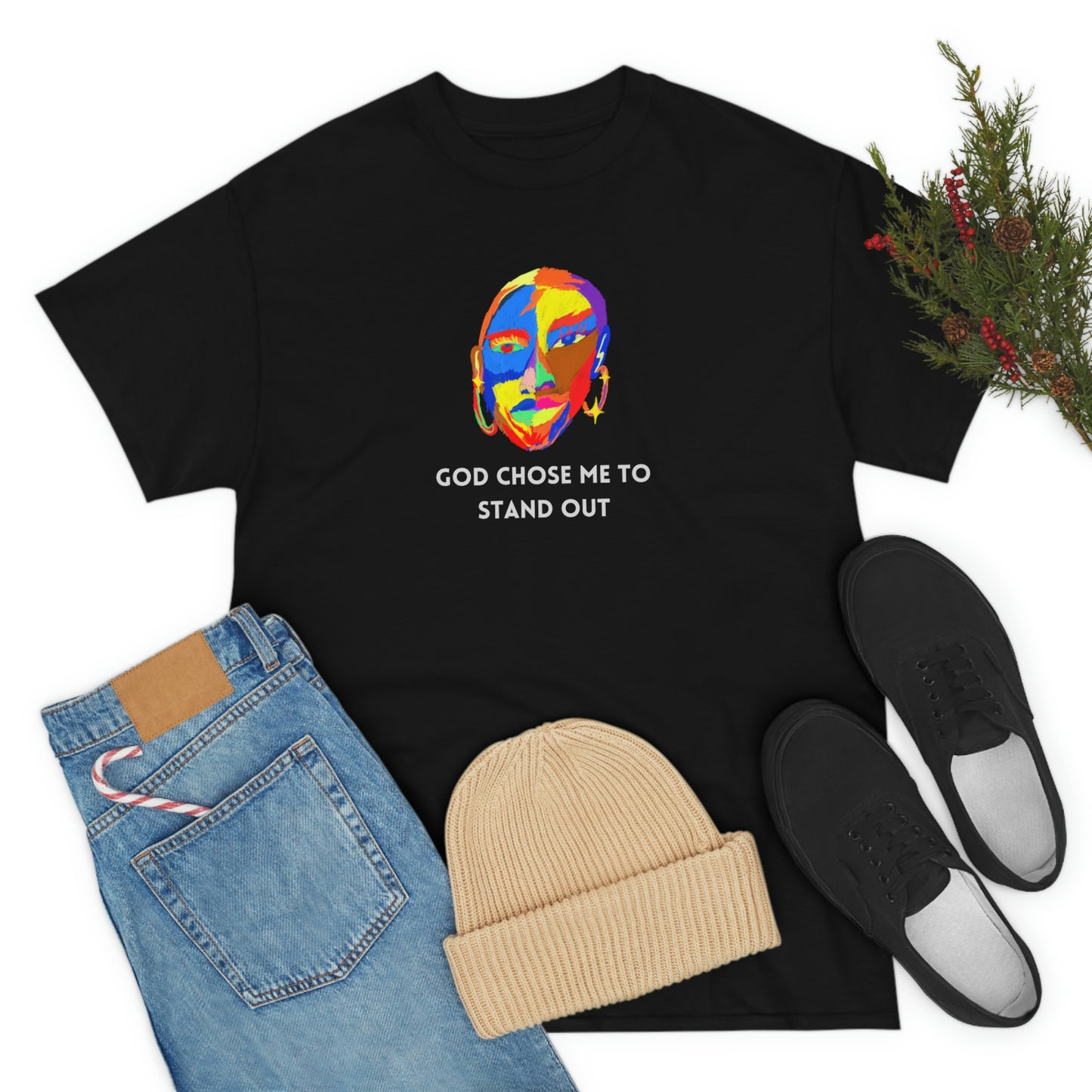 God Chose Me To Stand Out Adult Unisex Tee -Unisex Heavy Cotton Tee