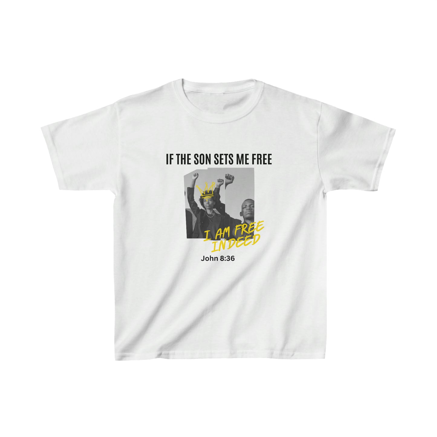 If The Son Sets Me Free I am Free Indeed Youth Unisex Tee -Kids Heavy Cotton™ Tee