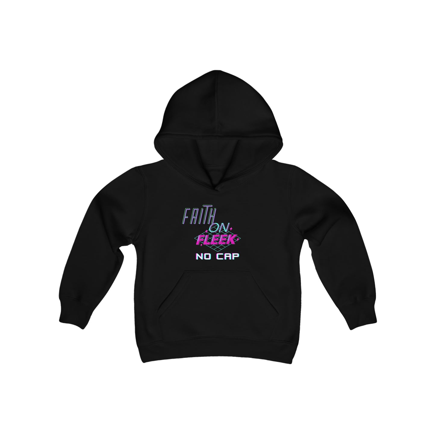 Faith On Fleek No Cap Youth Unisex Hoodie -Youth Heavy Blend Hooded Sweatshirt