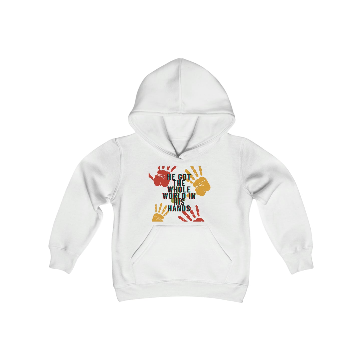 He Got The Whole World In His Hands Youth Hoodie -Youth Heavy Blend Hooded Sweatshirt
