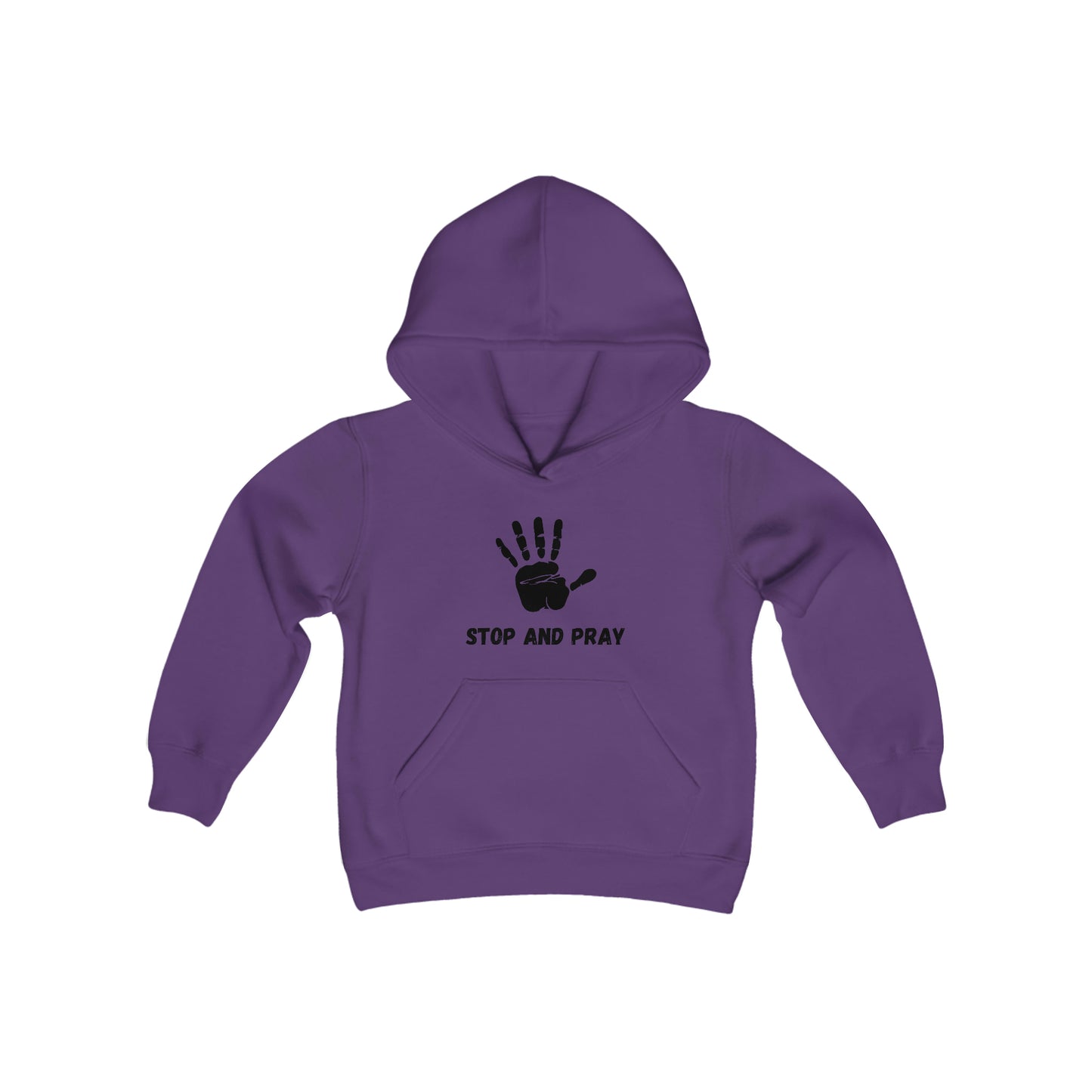 Stop And Pray Youth Unisex Hoodie -Youth Heavy Blend Hooded Sweatshirt
