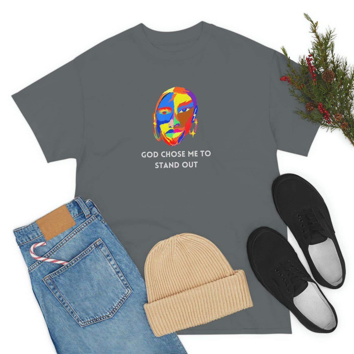 God Chose Me To Stand Out Adult Unisex Tee -Unisex Heavy Cotton Tee