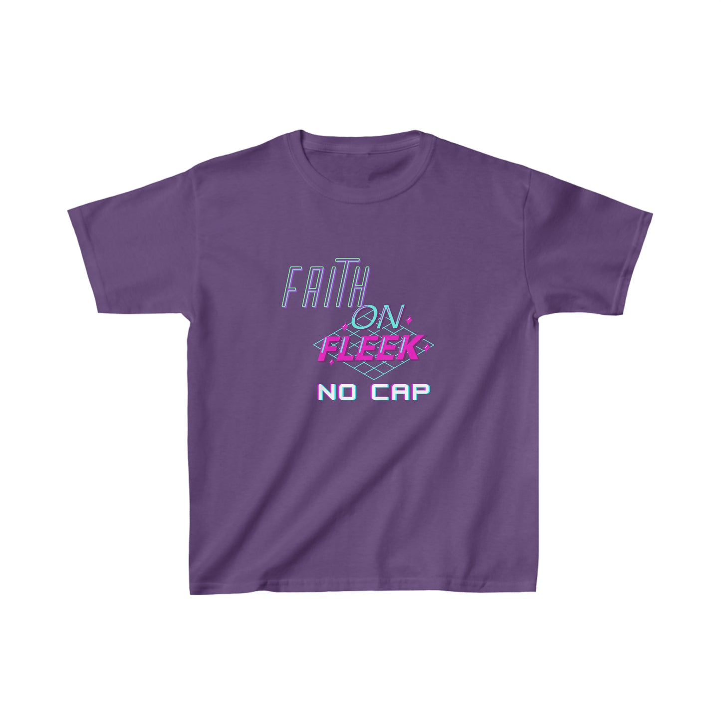 Faith On Fleek No Cap Youth Unisex Tee -Kids Heavy Cotton™ Tee