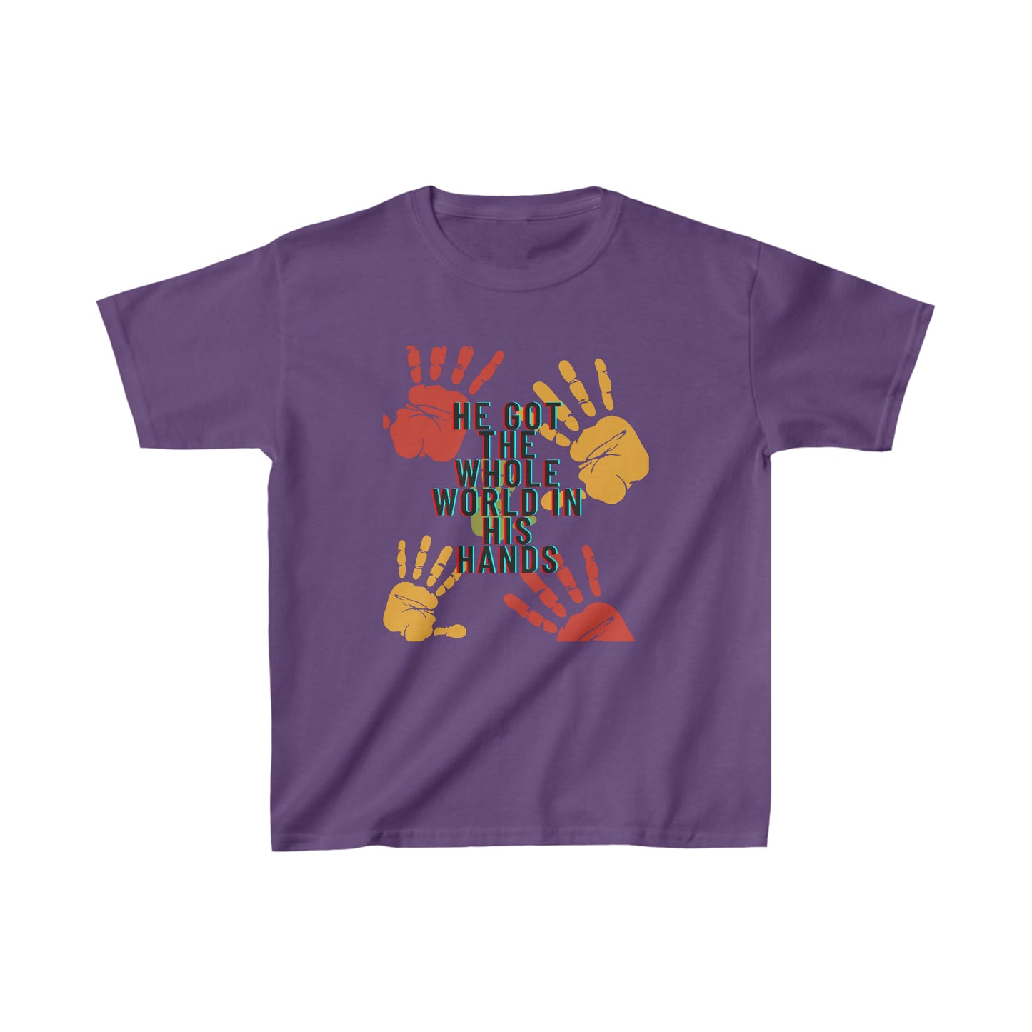 He Got The Whole World In His Hands Youth T-Shirt -Kids Heavy Cotton™ Tee