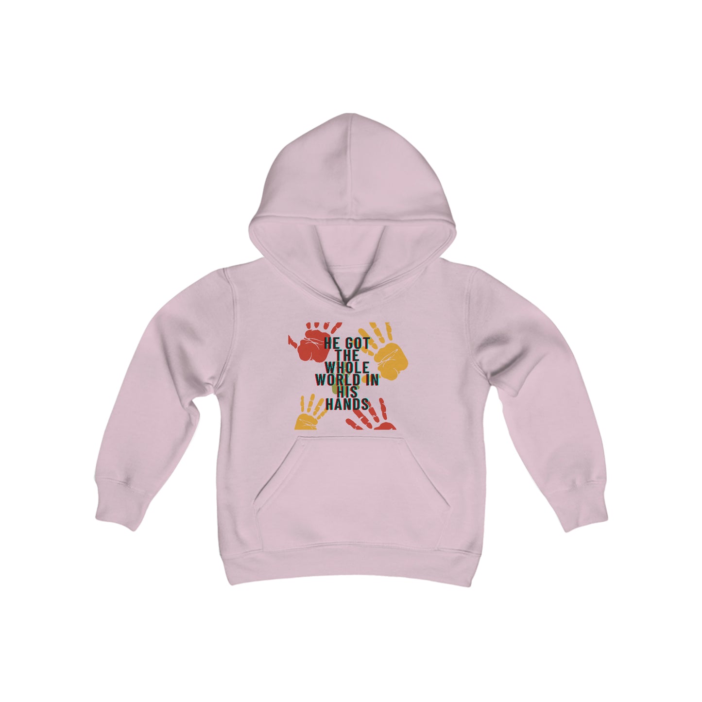 He Got The Whole World In His Hands Youth Hoodie -Youth Heavy Blend Hooded Sweatshirt