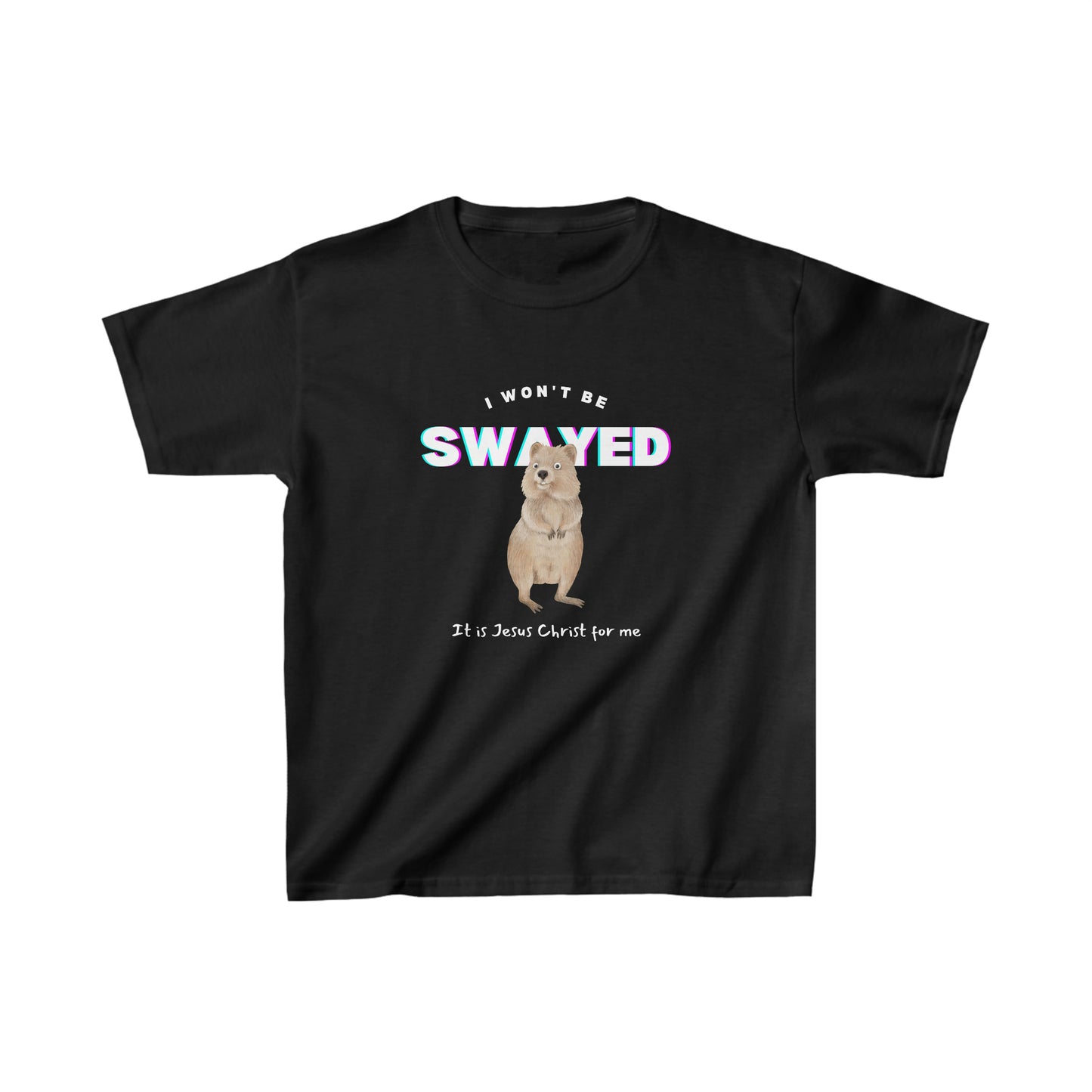 I Won't Be Swayed It's Jesus Christ For Me Youth Unisex Tee -Kids Heavy Cotton™ Tee