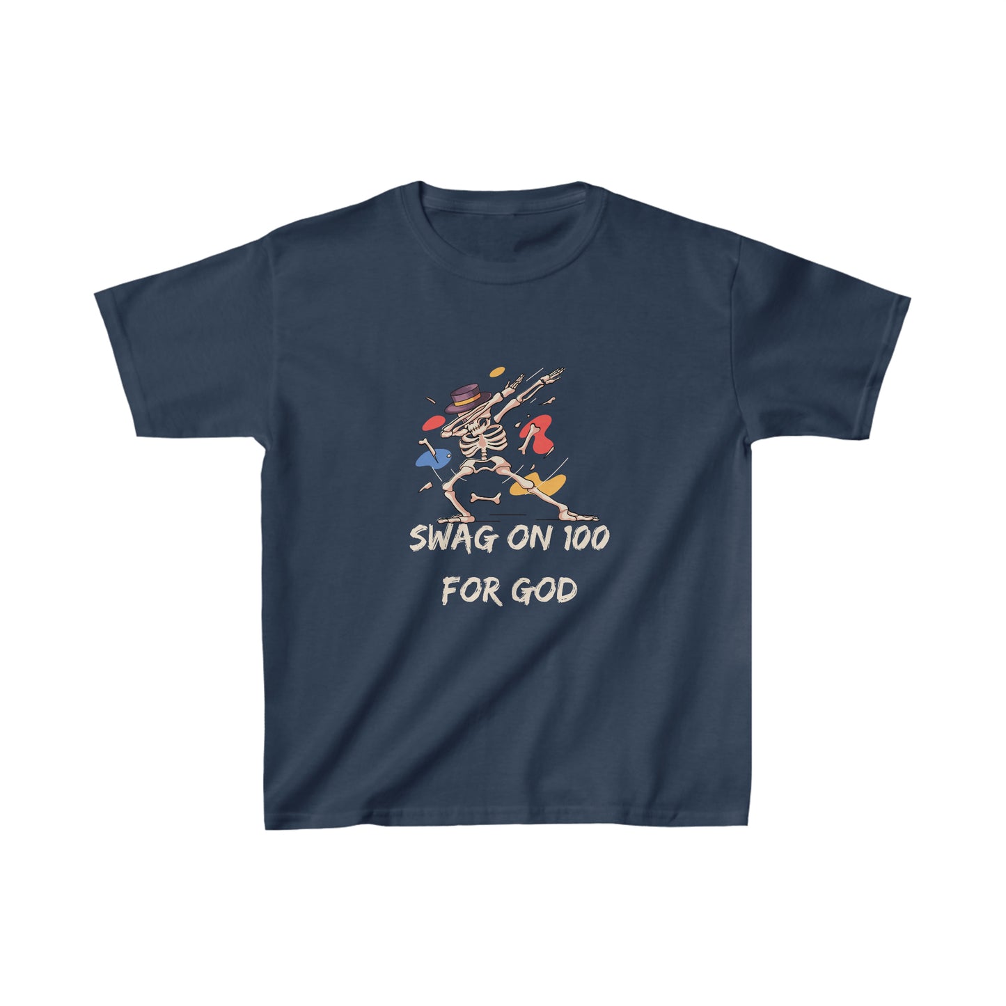 Swag On 100 For God Youth Unisex Tee -Kids Heavy Cotton™ Tee