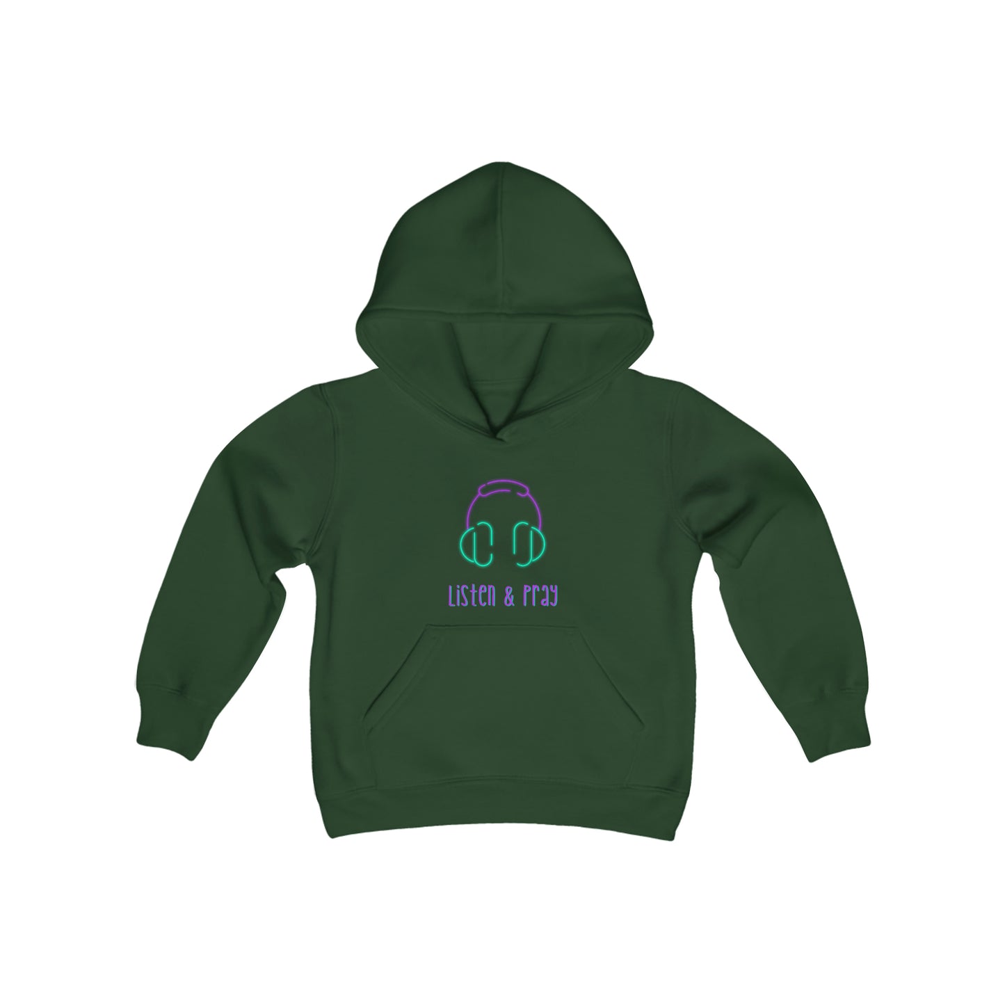 Listen And Pray Youth Unisex Hoodie -Youth Heavy Blend Hooded Sweatshirt