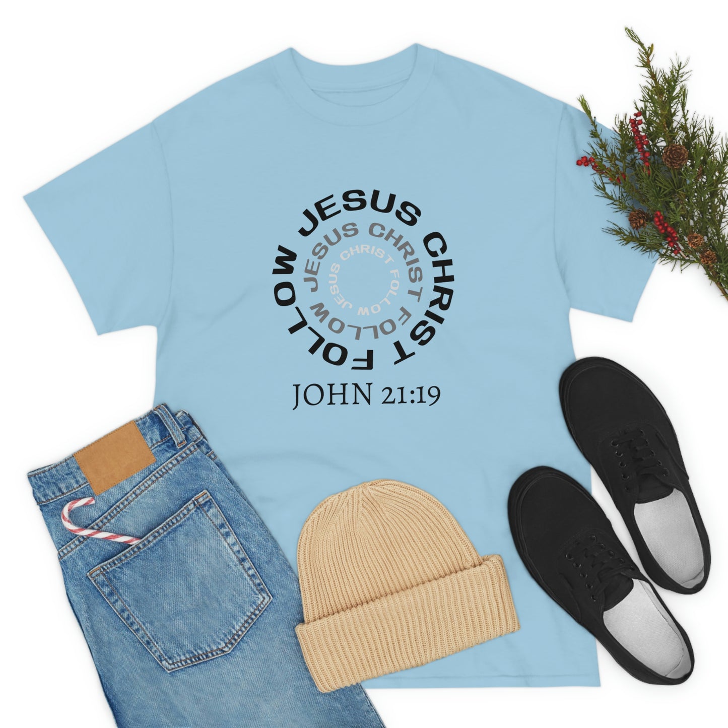 Follow Jesus Christ Unisex Adult T-shit -Unisex Heavy Cotton Tee