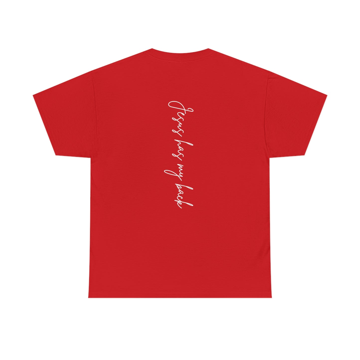 Jesus Has My Back Adult Unisex Tee -Unisex Heavy Cotton Tee