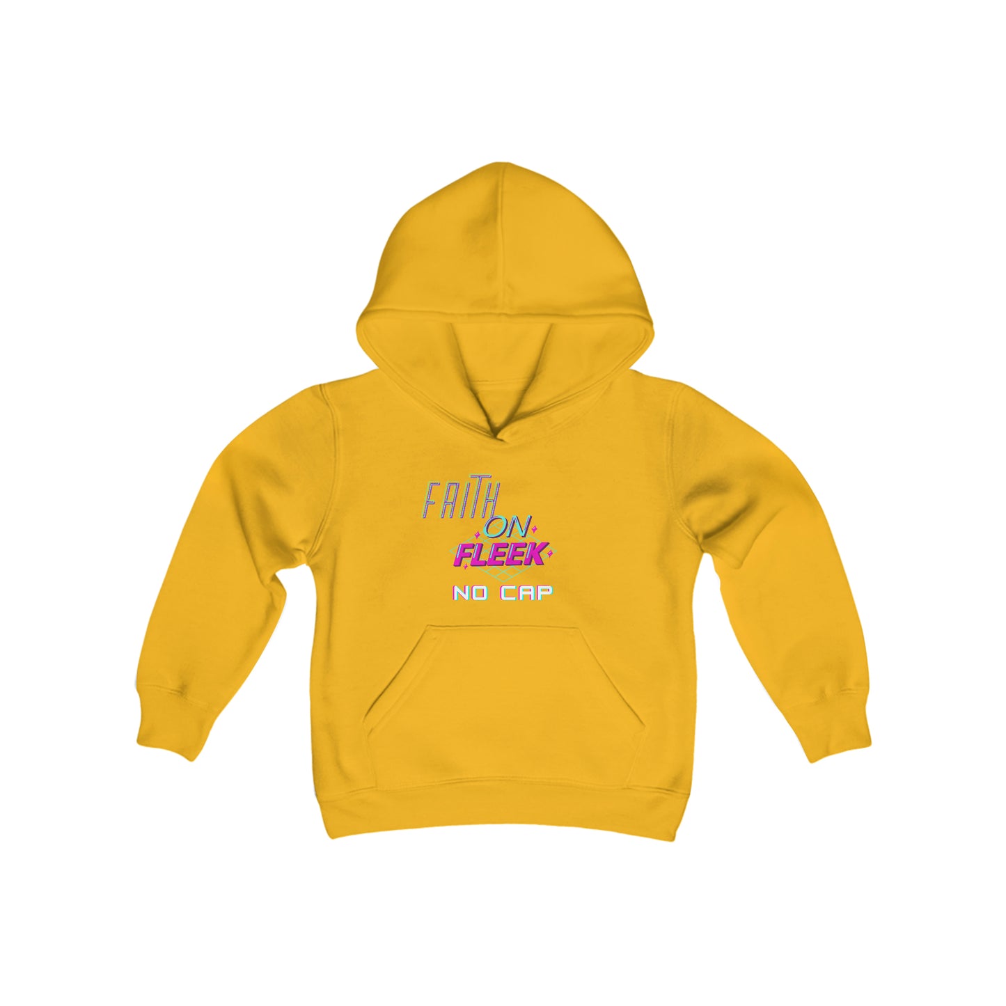 Faith On Fleek No Cap Youth Unisex Hoodie -Youth Heavy Blend Hooded Sweatshirt