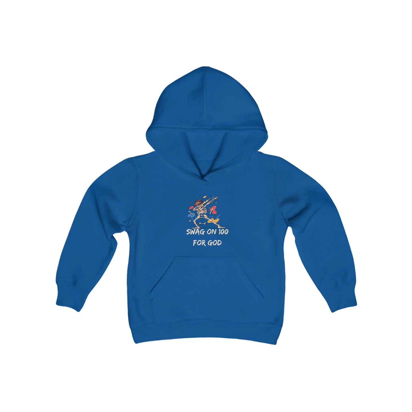 Swag on 100 For God Youth Unisex Hoodie -Youth Heavy Blend Hooded Sweatshirt
