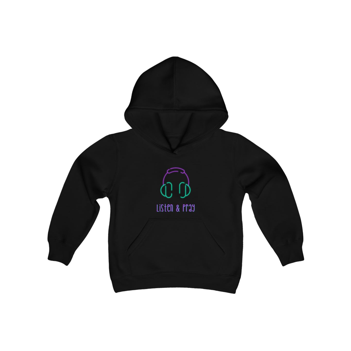 Listen And Pray Youth Unisex Hoodie -Youth Heavy Blend Hooded Sweatshirt