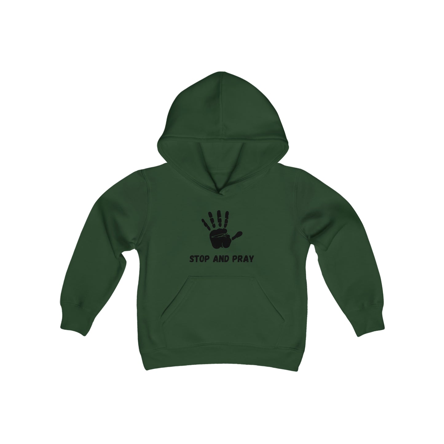 Stop And Pray Youth Unisex Hoodie -Youth Heavy Blend Hooded Sweatshirt