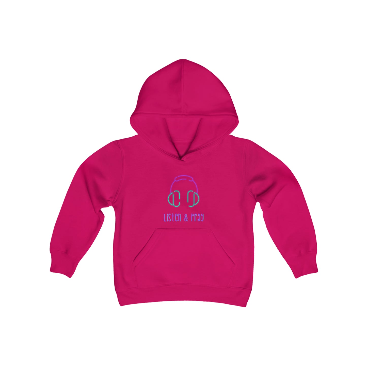 Listen And Pray Youth Unisex Hoodie -Youth Heavy Blend Hooded Sweatshirt