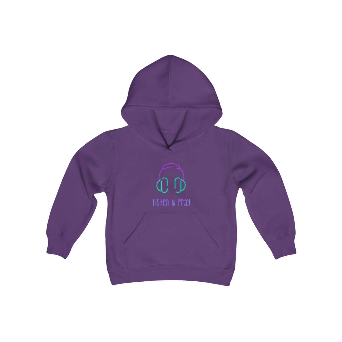 Listen And Pray Youth Unisex Hoodie -Youth Heavy Blend Hooded Sweatshirt