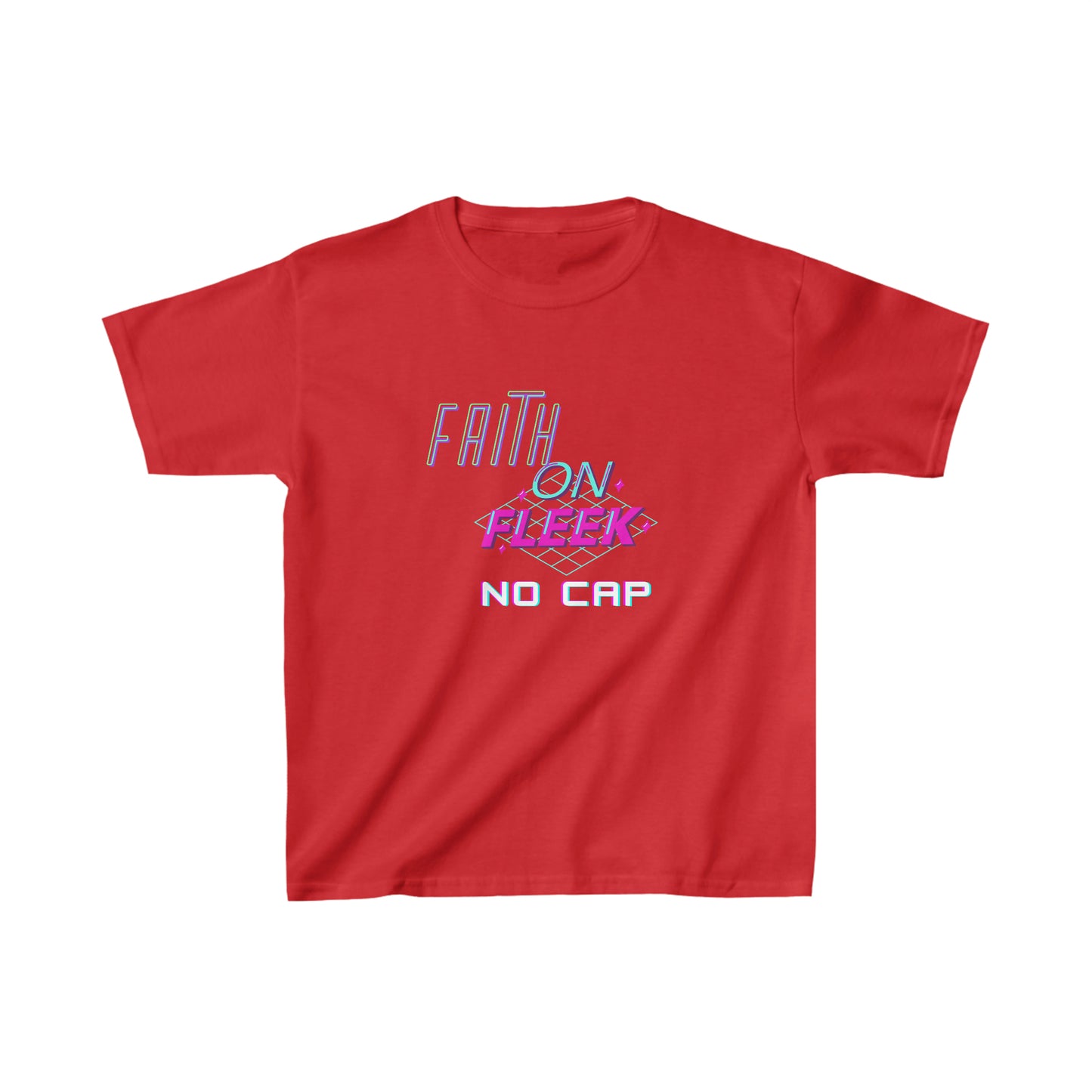 Faith On Fleek No Cap Youth Unisex Tee -Kids Heavy Cotton™ Tee