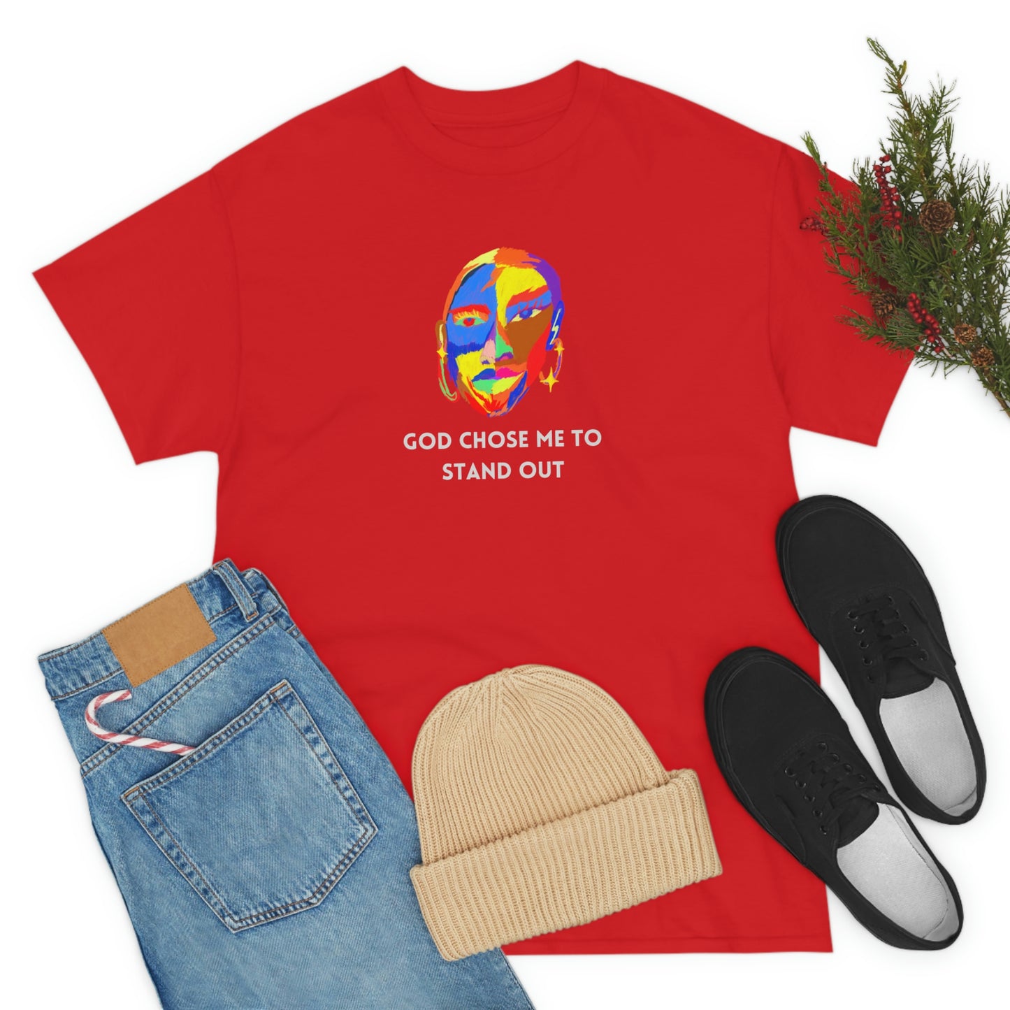 God Chose Me To Stand Out Adult Unisex Tee -Unisex Heavy Cotton Tee