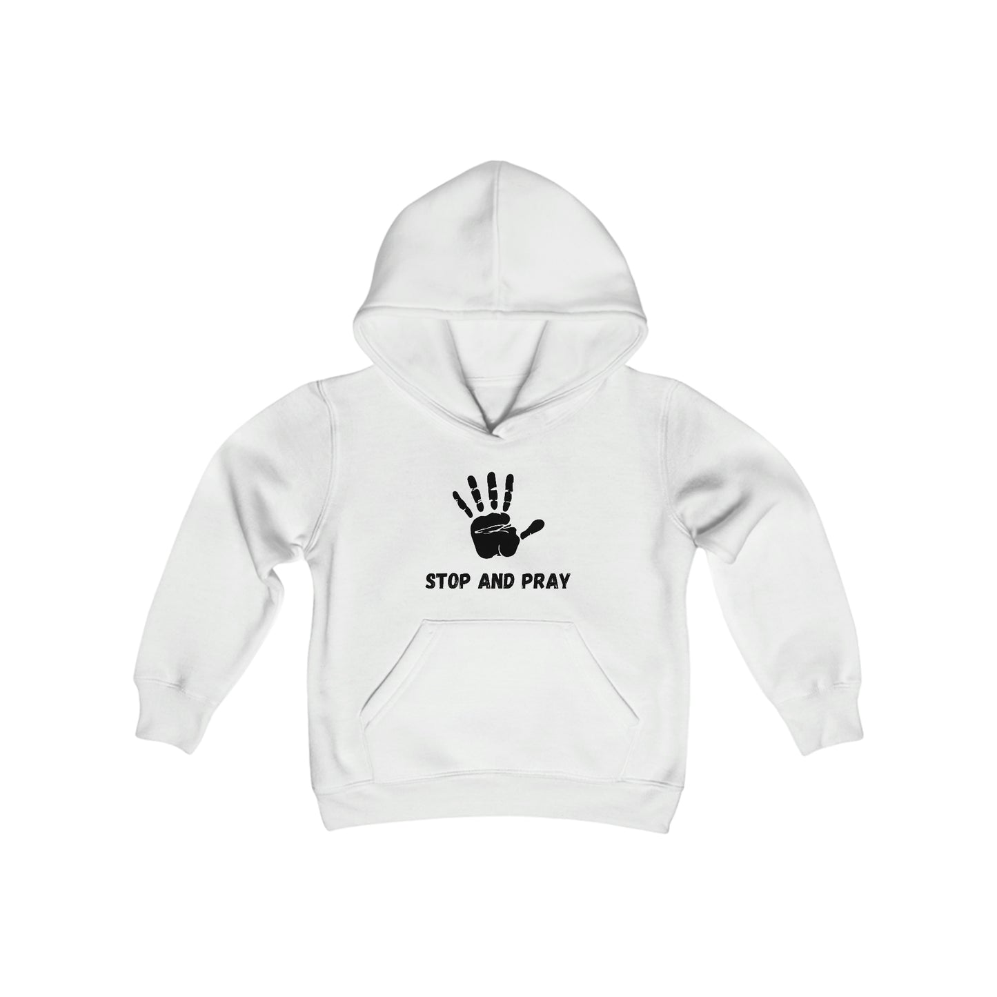 Stop And Pray Youth Unisex Hoodie -Youth Heavy Blend Hooded Sweatshirt