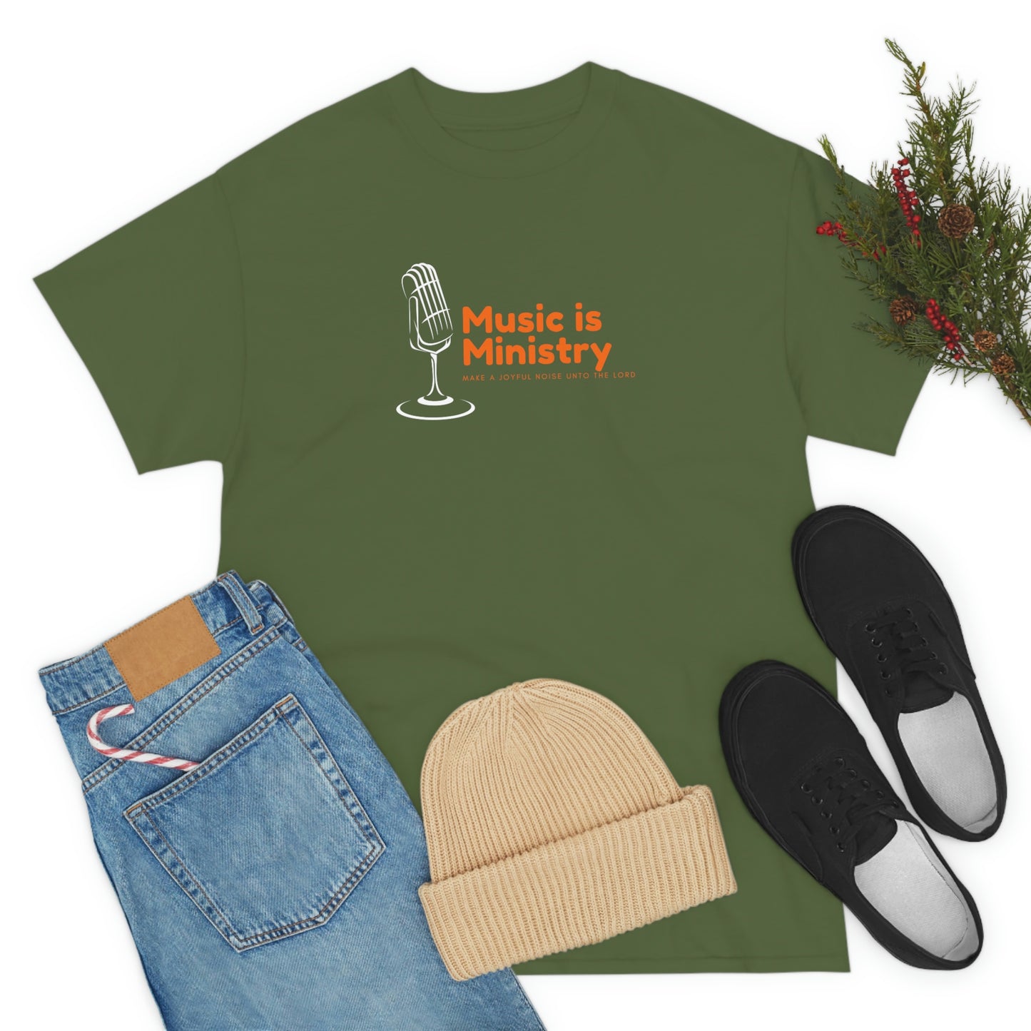 Music Is Ministry Adult Unisex Tee -Unisex Heavy Cotton Tee