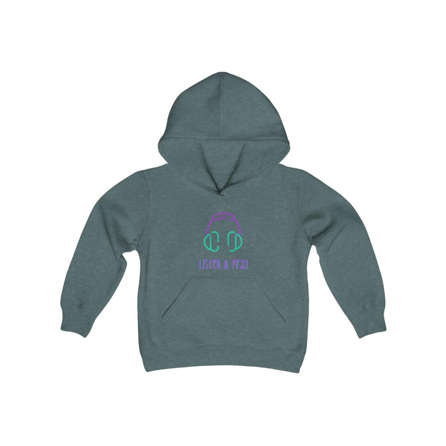 Listen And Pray Youth Unisex Hoodie -Youth Heavy Blend Hooded Sweatshirt