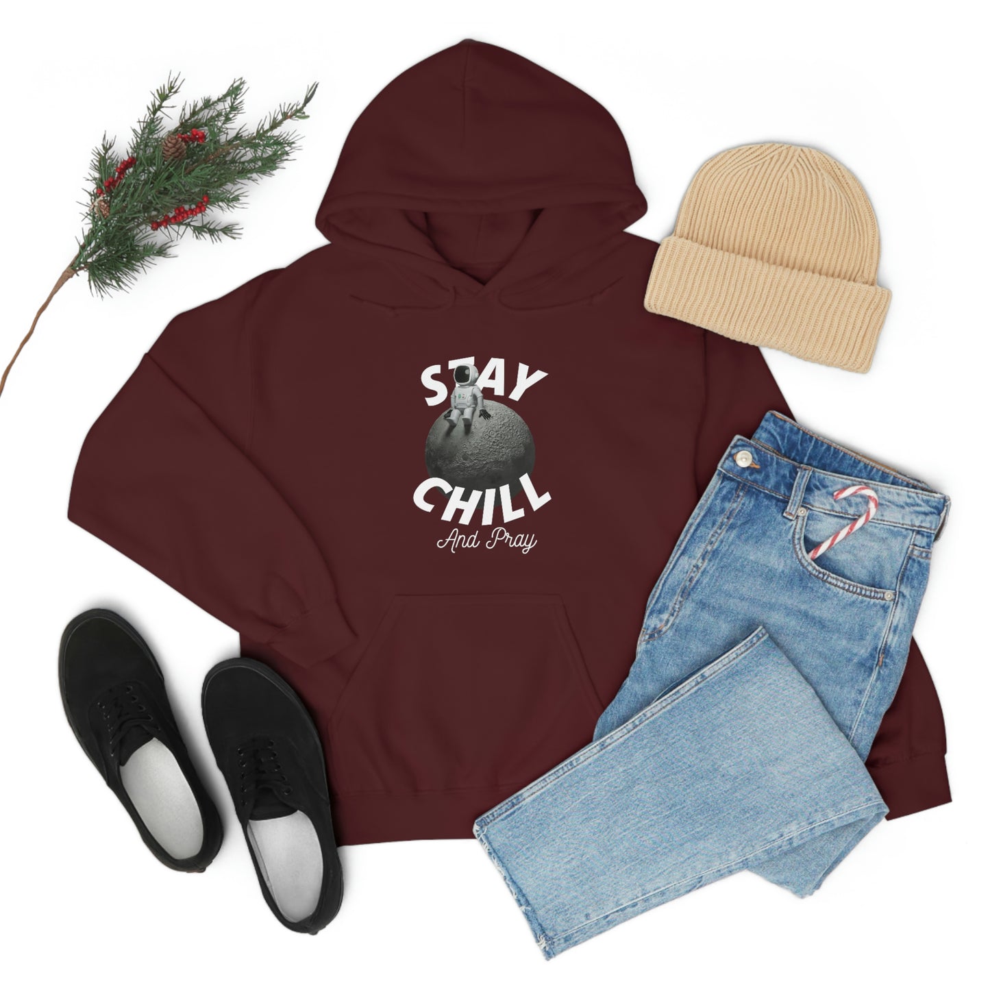 Stay Chill And Pray Adult Unisex Hoodie -Unisex Heavy Blend™ Hooded Sweatshirt