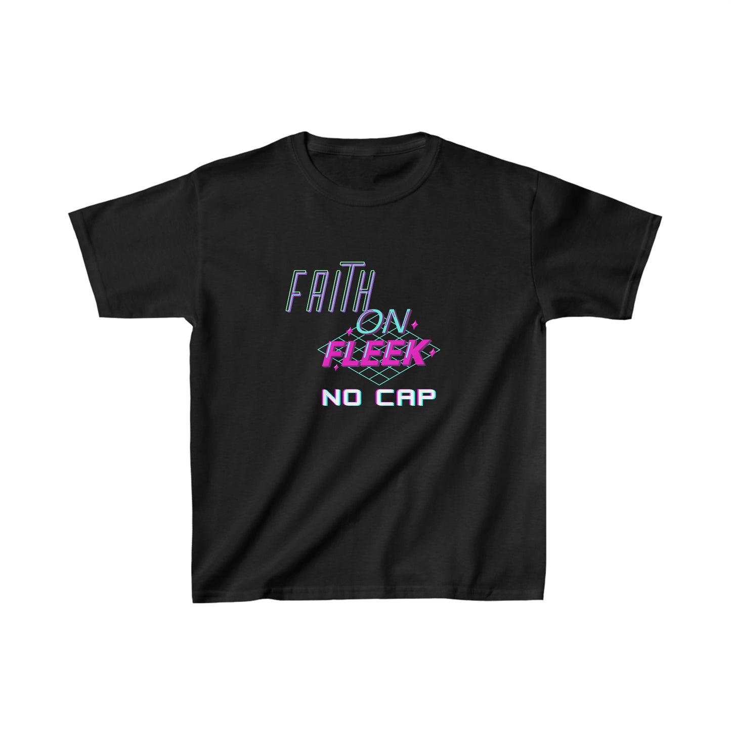 Faith On Fleek No Cap Youth Unisex Tee -Kids Heavy Cotton™ Tee