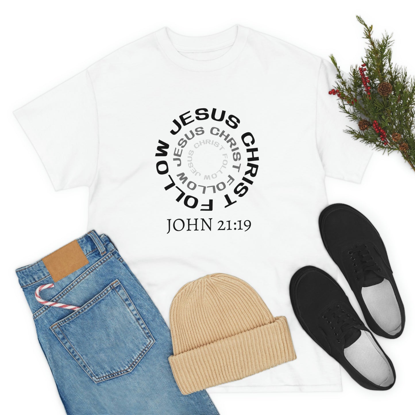Follow Jesus Christ Unisex Adult T-shit -Unisex Heavy Cotton Tee