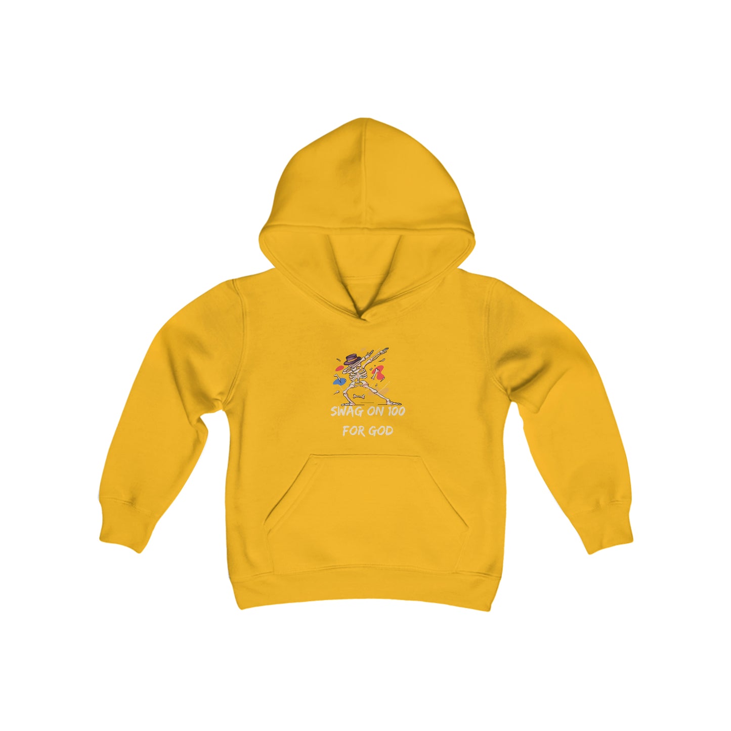 Swag on 100 For God Youth Unisex Hoodie -Youth Heavy Blend Hooded Sweatshirt