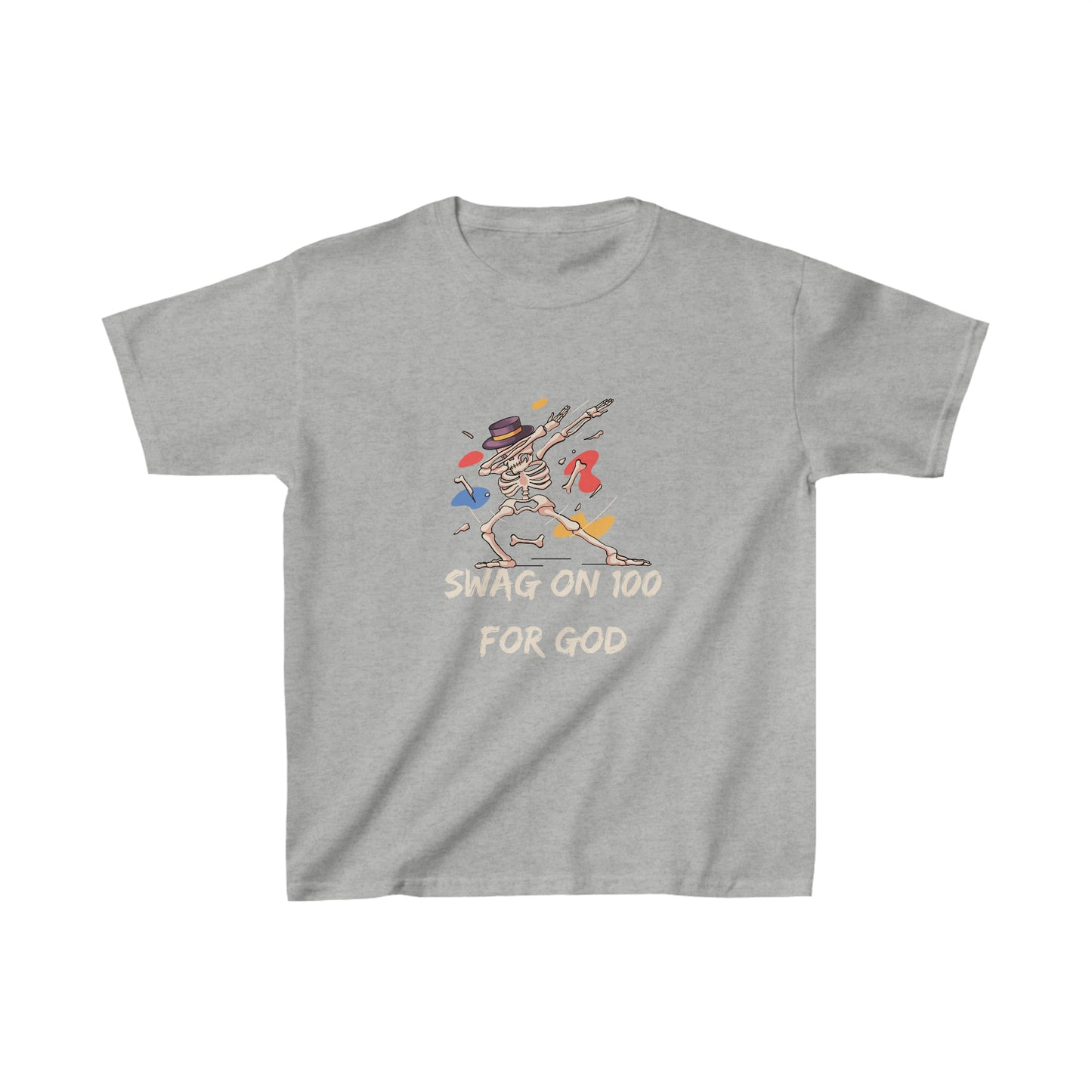 Swag On 100 For God Youth Unisex Tee -Kids Heavy Cotton™ Tee