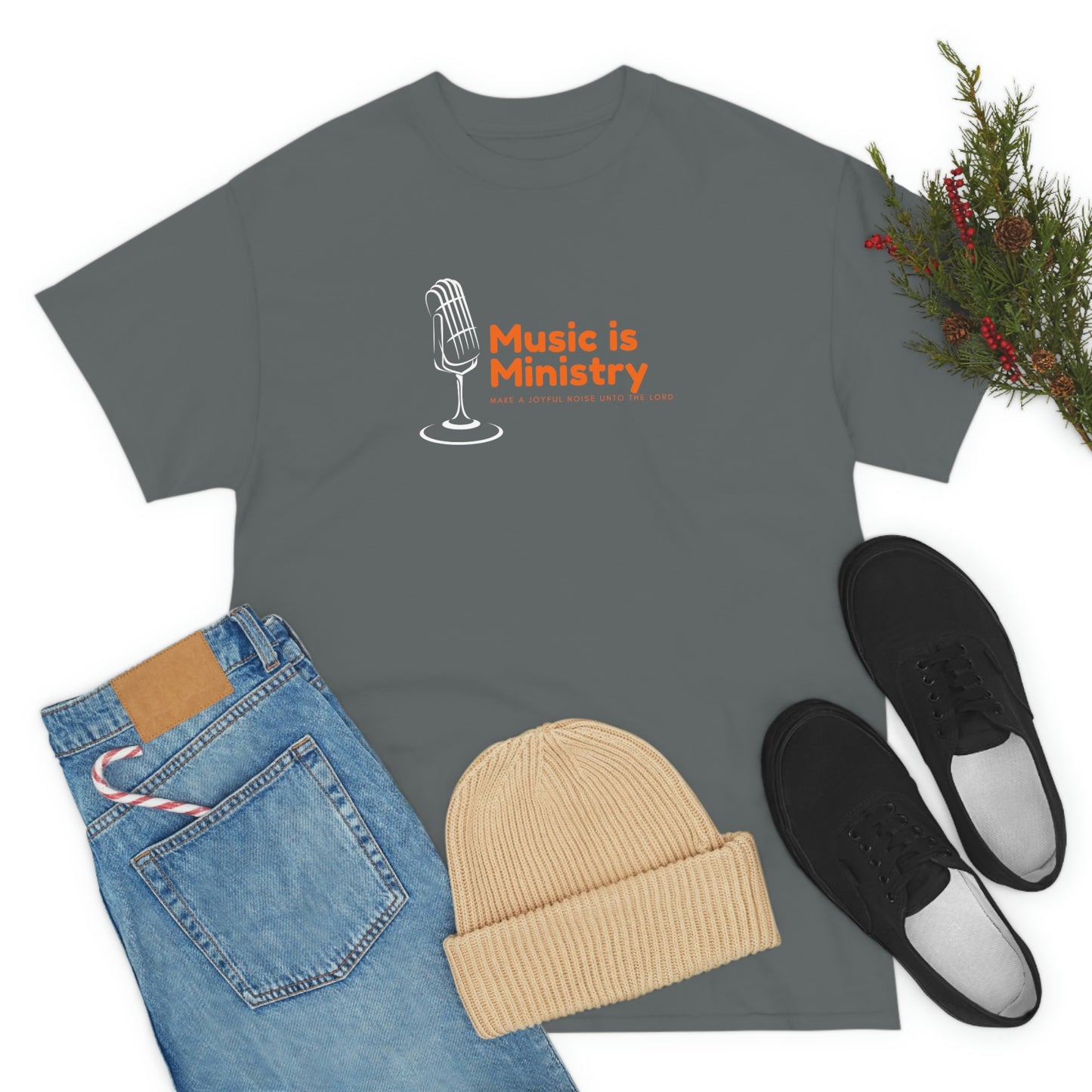 Music Is Ministry Adult Unisex Tee -Unisex Heavy Cotton Tee