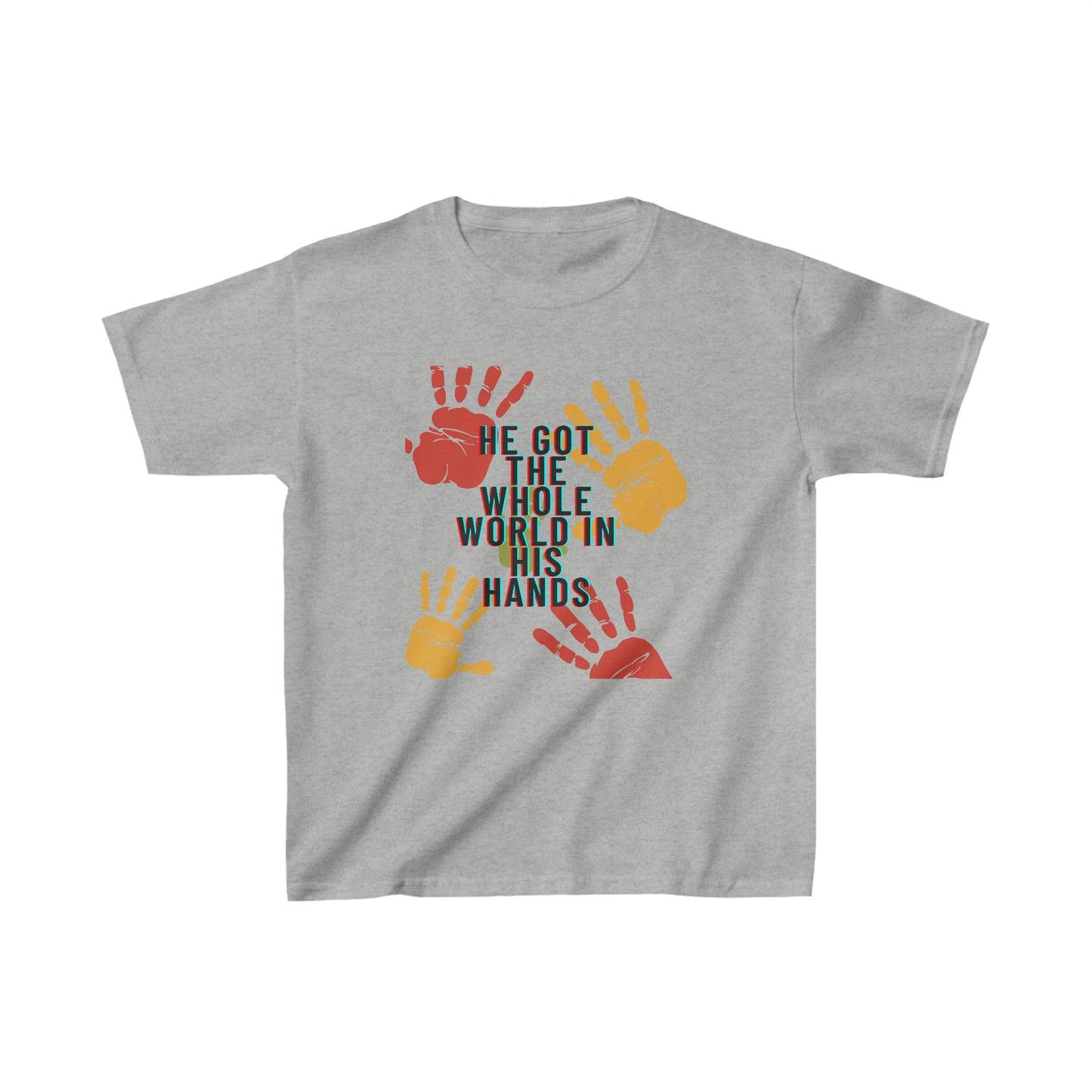 He Got The Whole World In His Hands Youth T-Shirt -Kids Heavy Cotton™ Tee