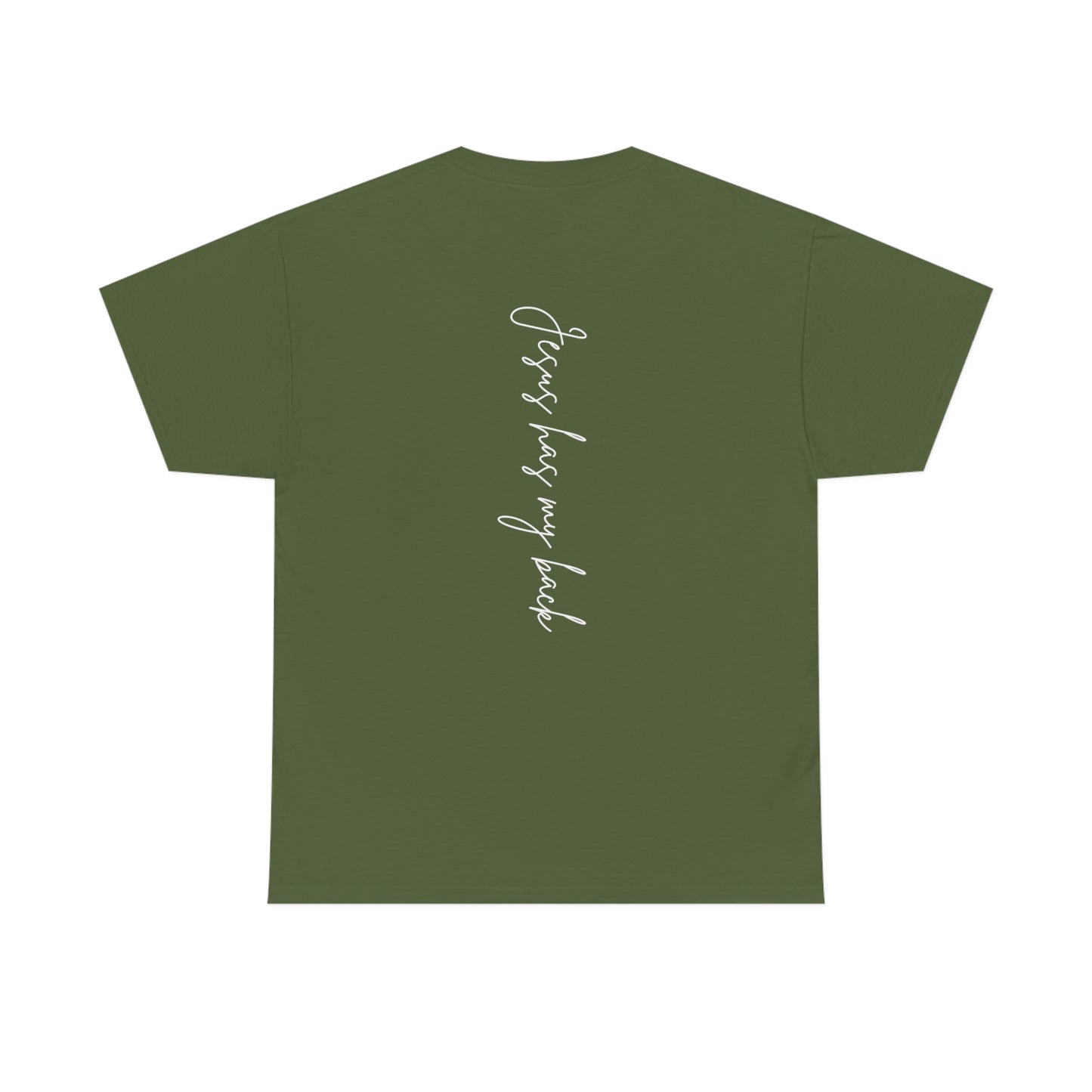 Jesus Has My Back Adult Unisex Tee -Unisex Heavy Cotton Tee