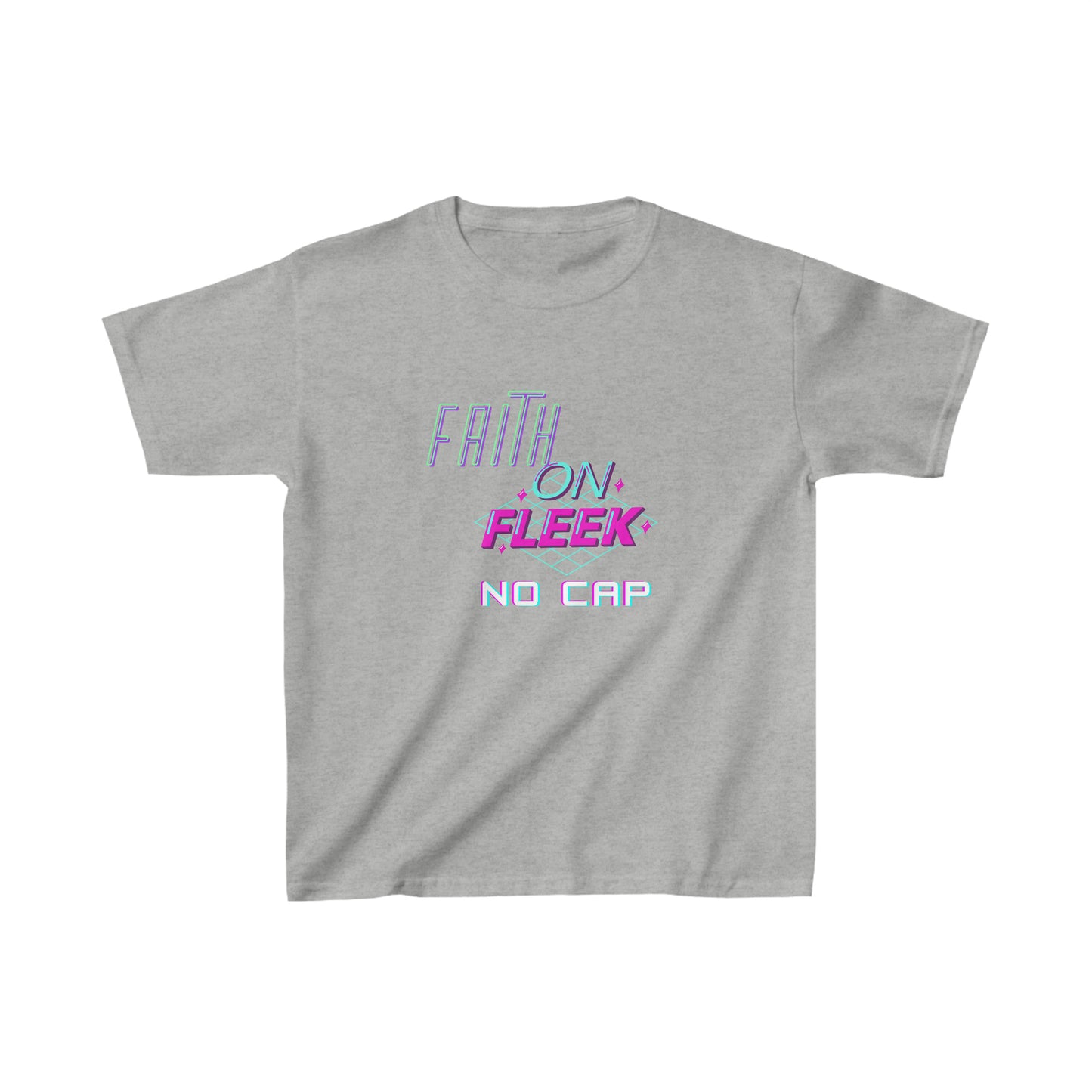 Faith On Fleek No Cap Youth Unisex Tee -Kids Heavy Cotton™ Tee