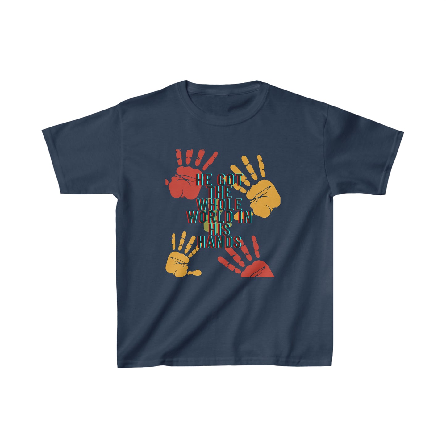 He Got The Whole World In His Hands Youth T-Shirt -Kids Heavy Cotton™ Tee