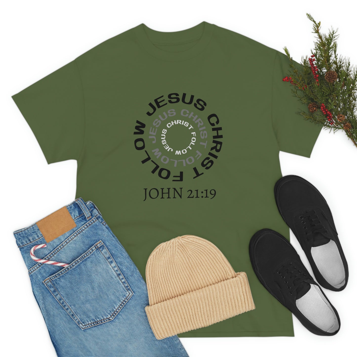 Follow Jesus Christ Unisex Adult T-shit -Unisex Heavy Cotton Tee