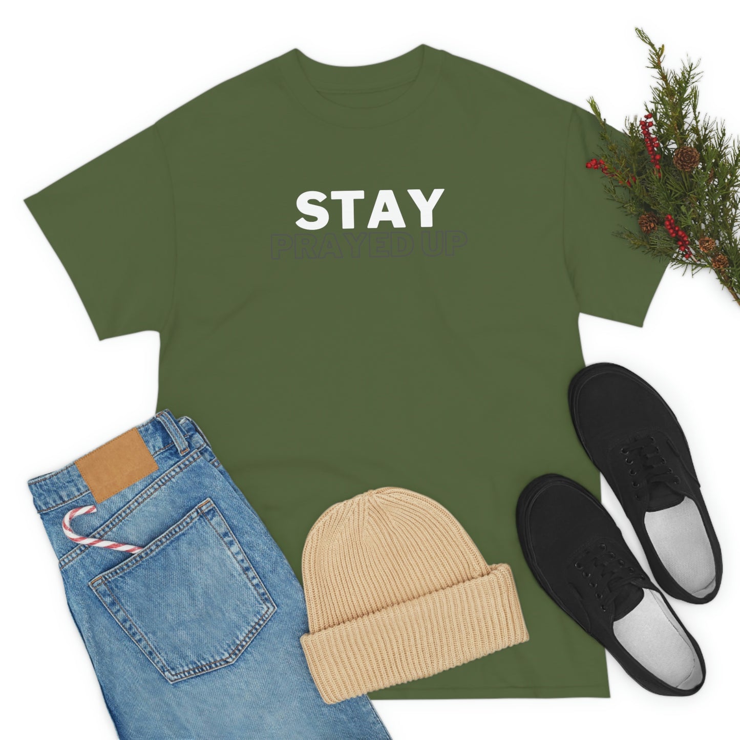 Stay Prayed Up Adult Unisex Tee -Unisex Heavy Cotton Tee