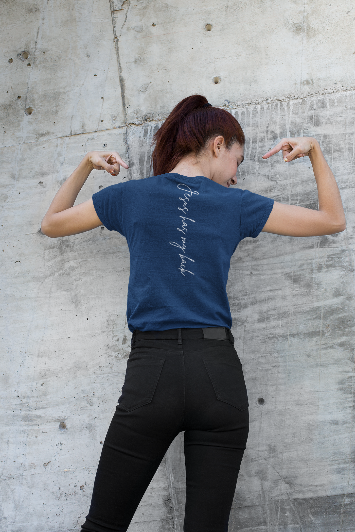 Jesus Has My Back Adult Unisex Tee -Unisex Heavy Cotton Tee