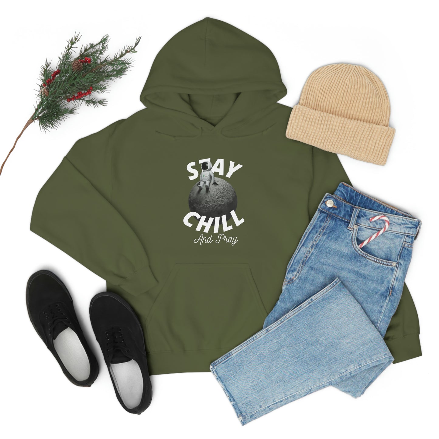 Stay Chill And Pray Adult Unisex Hoodie -Unisex Heavy Blend™ Hooded Sweatshirt