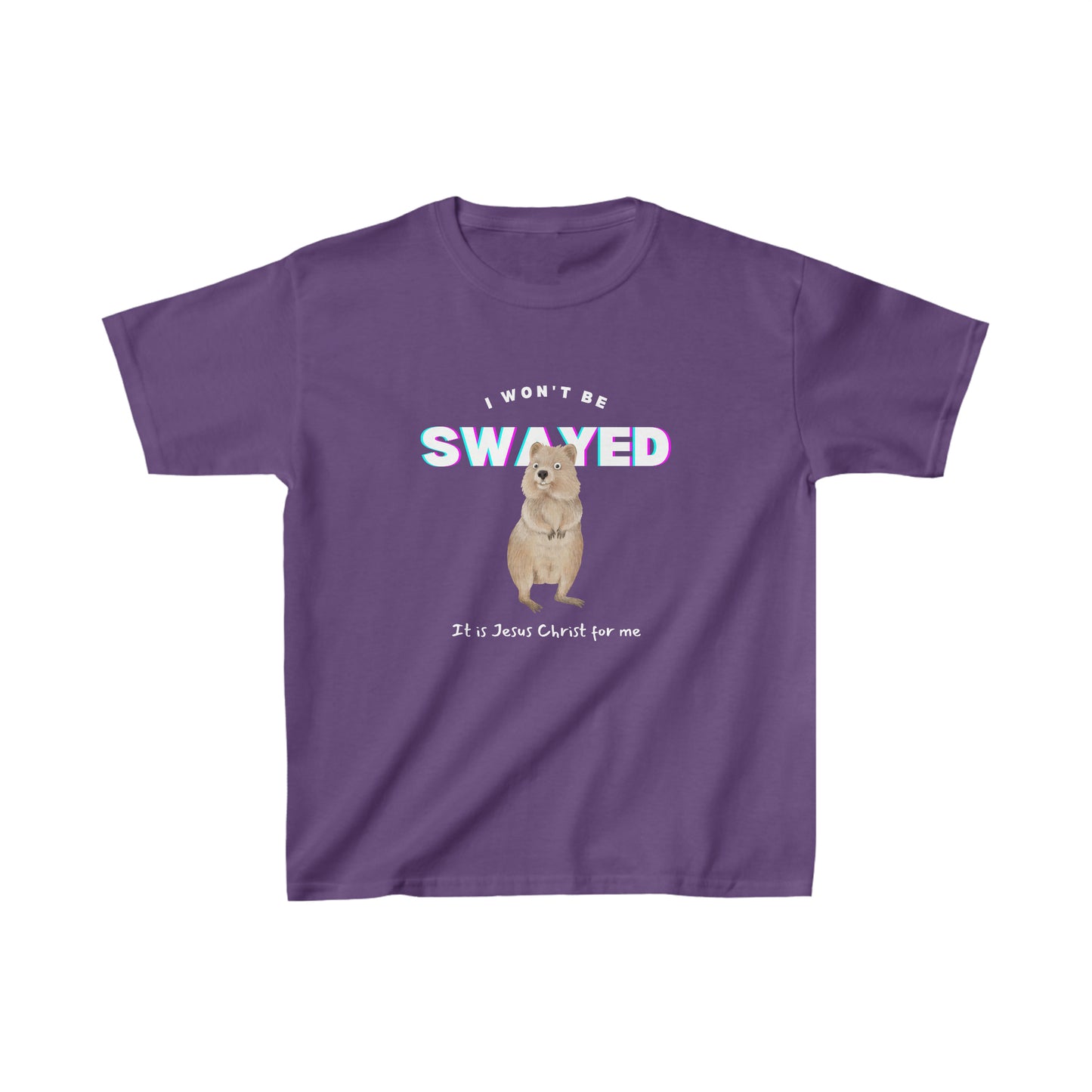 I Won't Be Swayed It's Jesus Christ For Me Youth Unisex Tee -Kids Heavy Cotton™ Tee