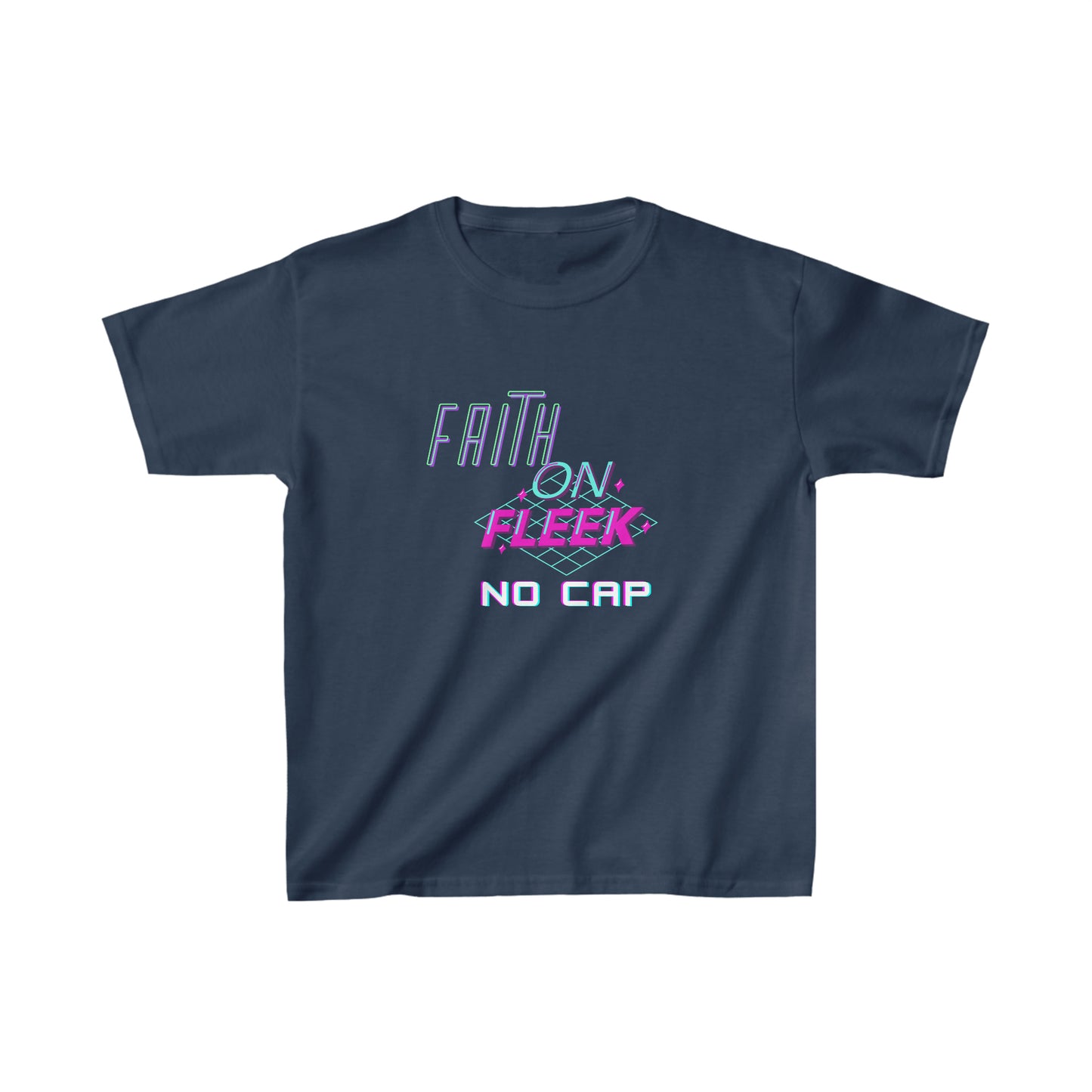 Faith On Fleek No Cap Youth Unisex Tee -Kids Heavy Cotton™ Tee