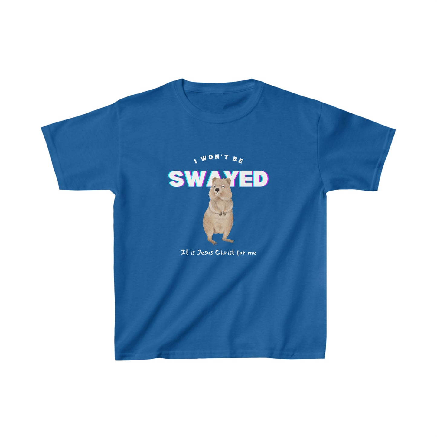 I Won't Be Swayed It's Jesus Christ For Me Youth Unisex Tee -Kids Heavy Cotton™ Tee