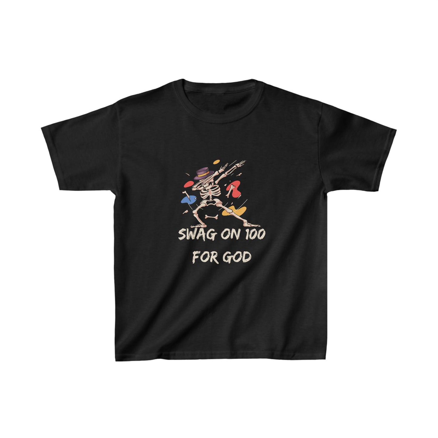 Swag On 100 For God Youth Unisex Tee -Kids Heavy Cotton™ Tee