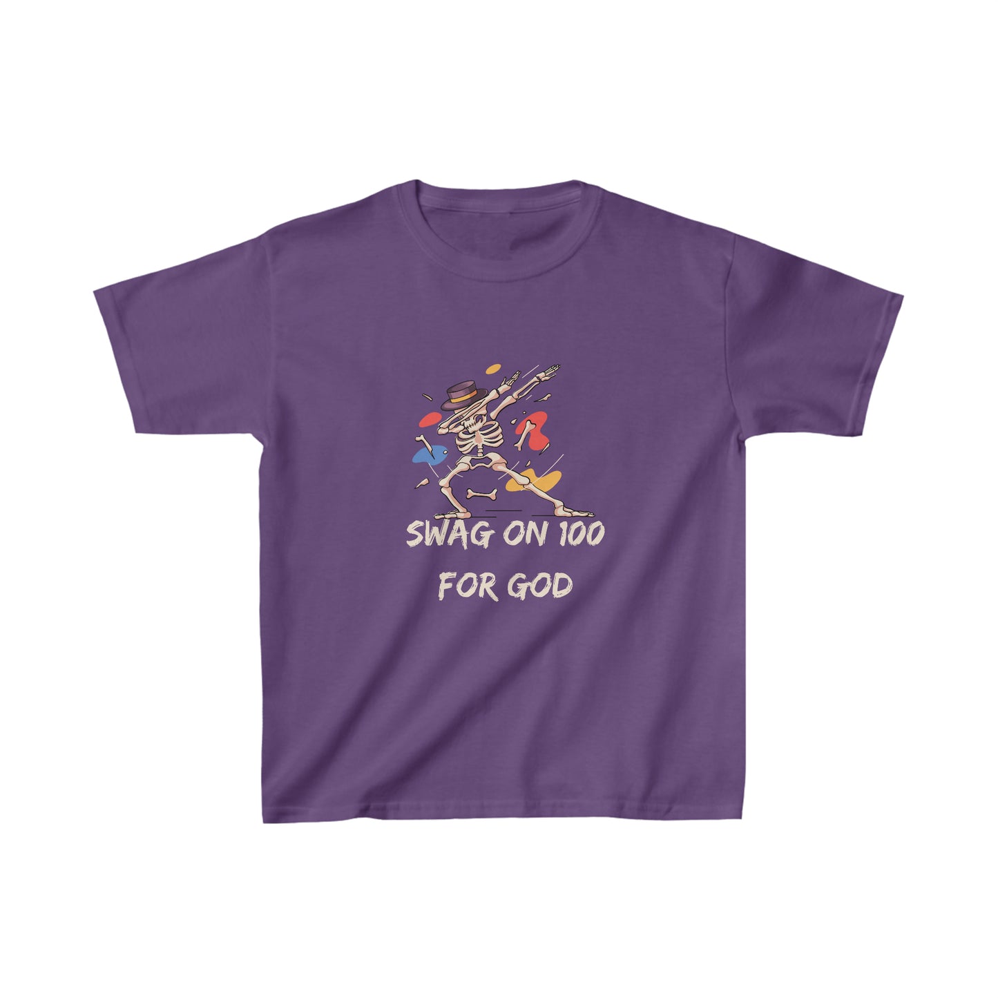 Swag On 100 For God Youth Unisex Tee -Kids Heavy Cotton™ Tee