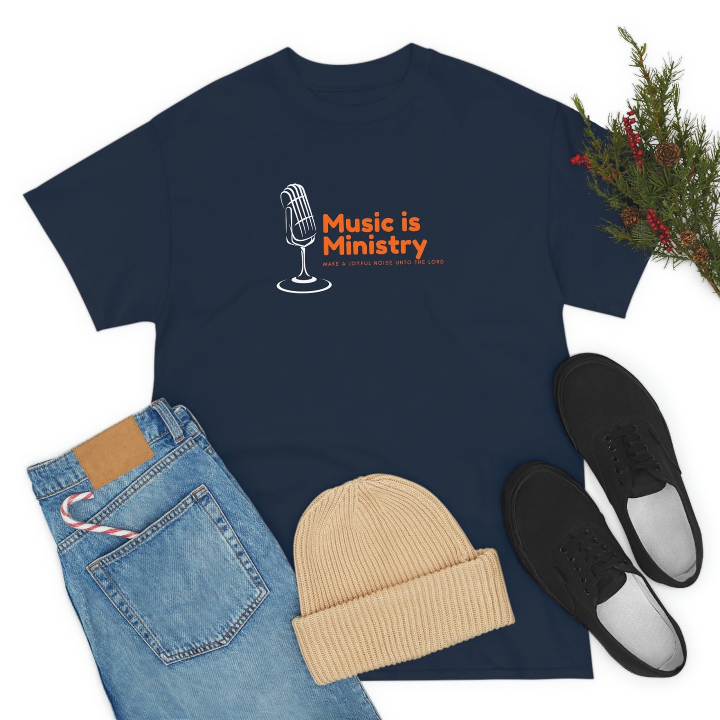 Music Is Ministry Adult Unisex Tee -Unisex Heavy Cotton Tee