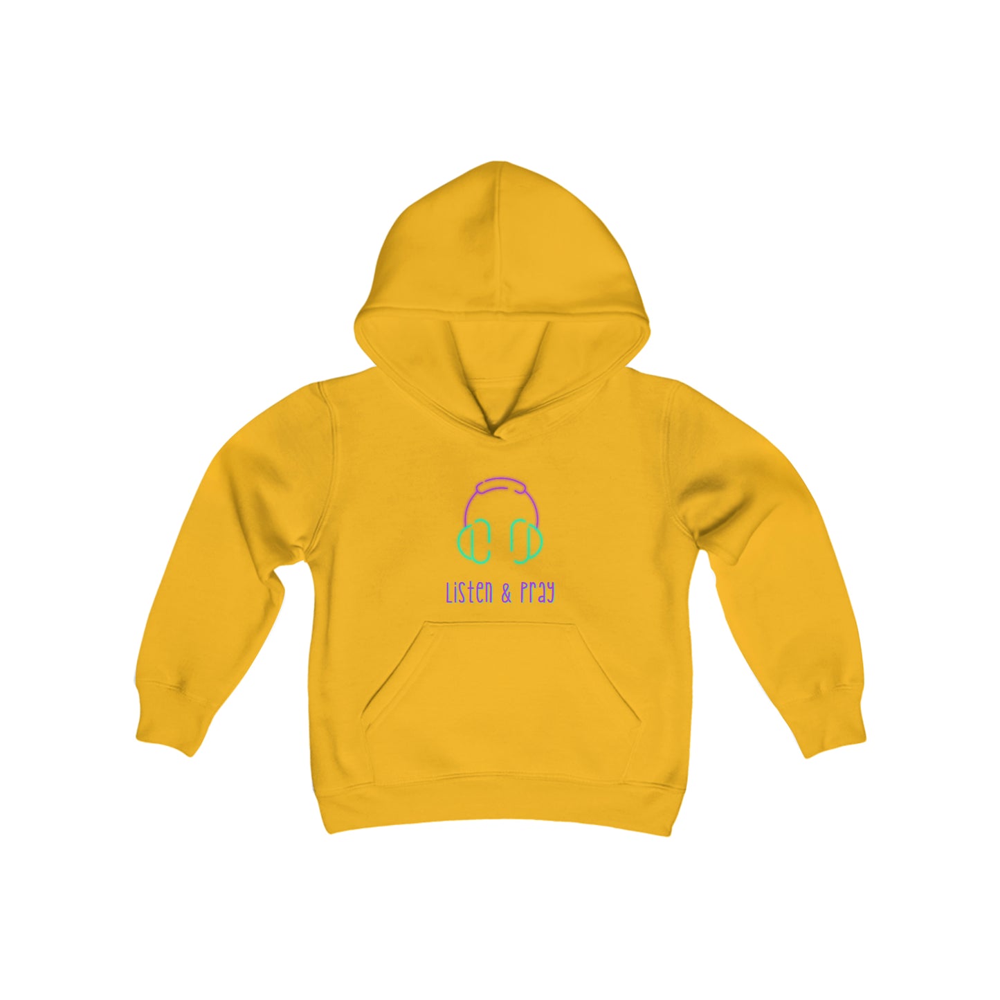 Listen And Pray Youth Unisex Hoodie -Youth Heavy Blend Hooded Sweatshirt