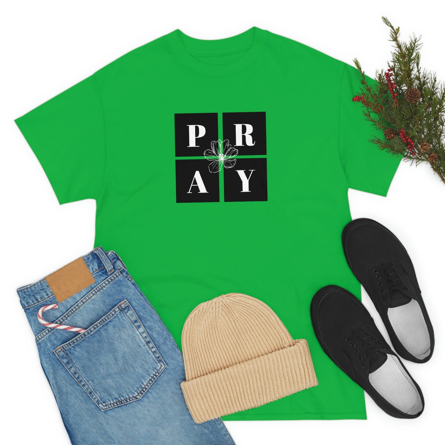 P-R-A-Y Adult Unisex Tee -Unisex Heavy Cotton Tee