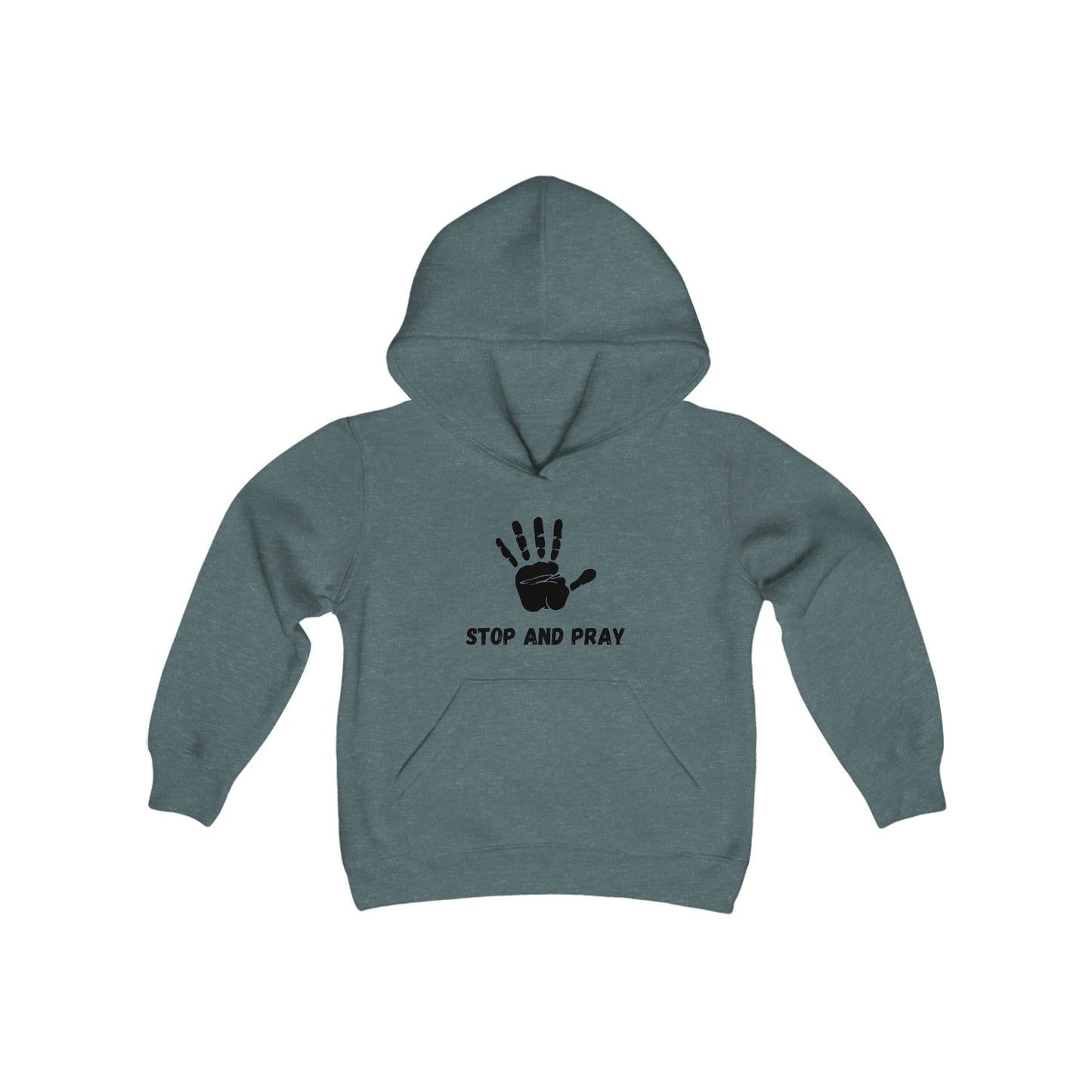 Stop And Pray Youth Unisex Hoodie -Youth Heavy Blend Hooded Sweatshirt