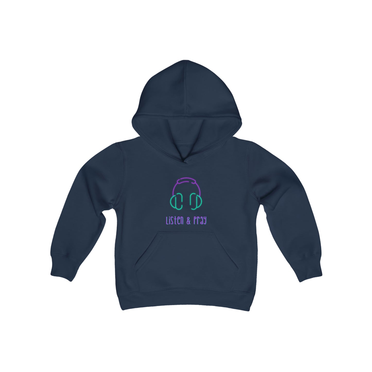 Listen And Pray Youth Unisex Hoodie -Youth Heavy Blend Hooded Sweatshirt